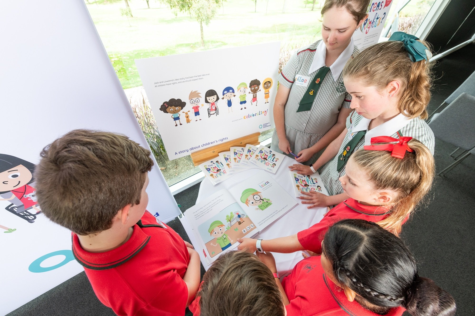 Children looking at The Right to Be Me