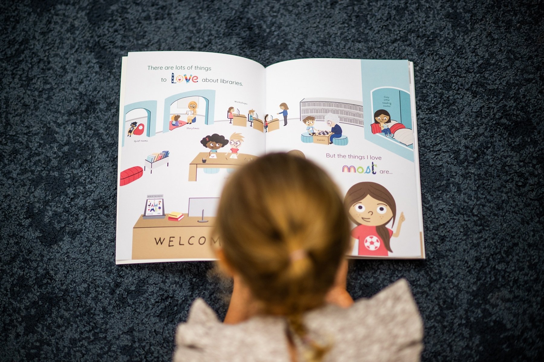 A child reading The Big Book of Rights