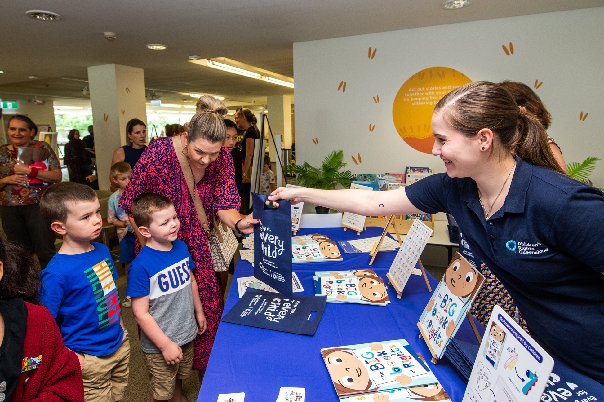 Children at the book launch